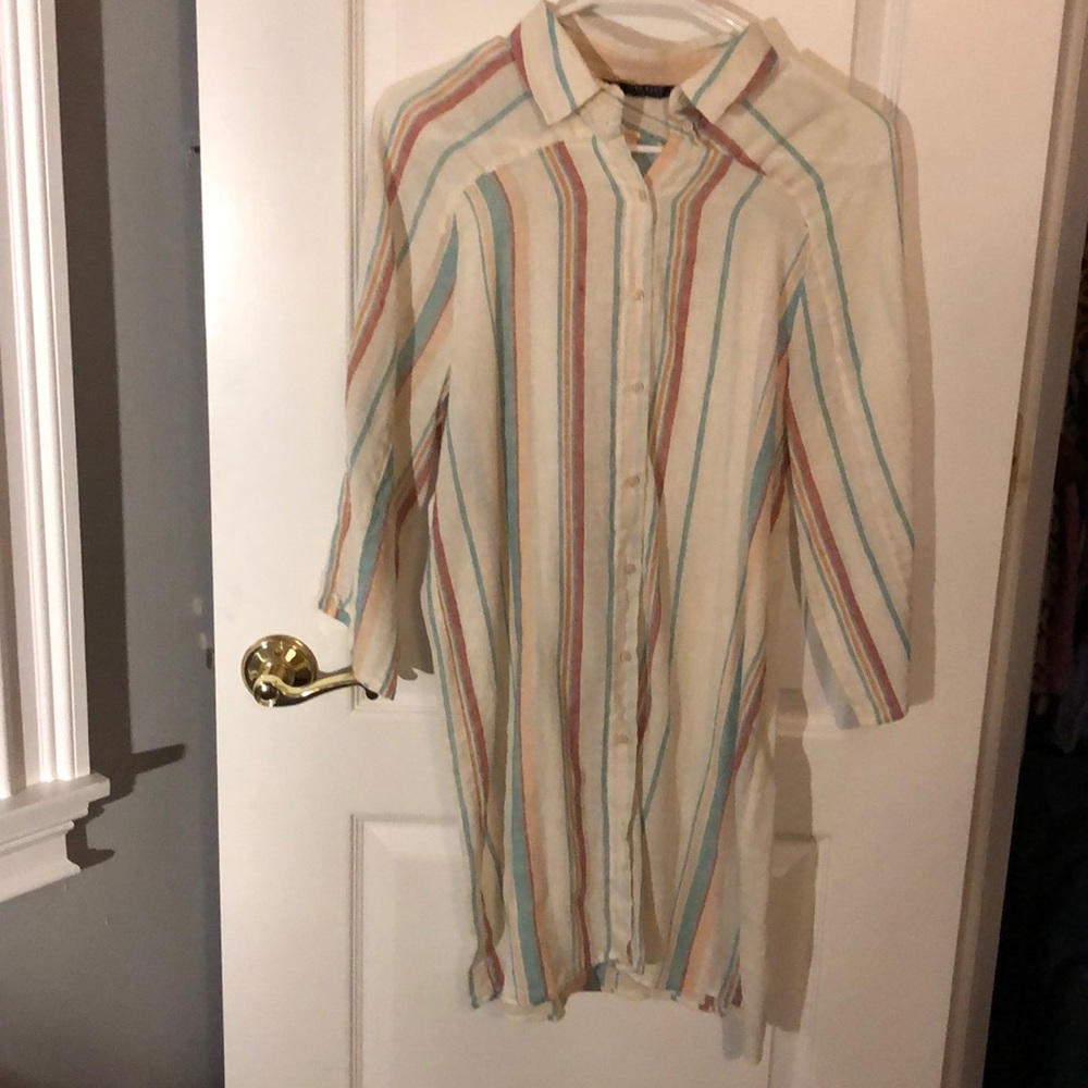 Striped shirt dress